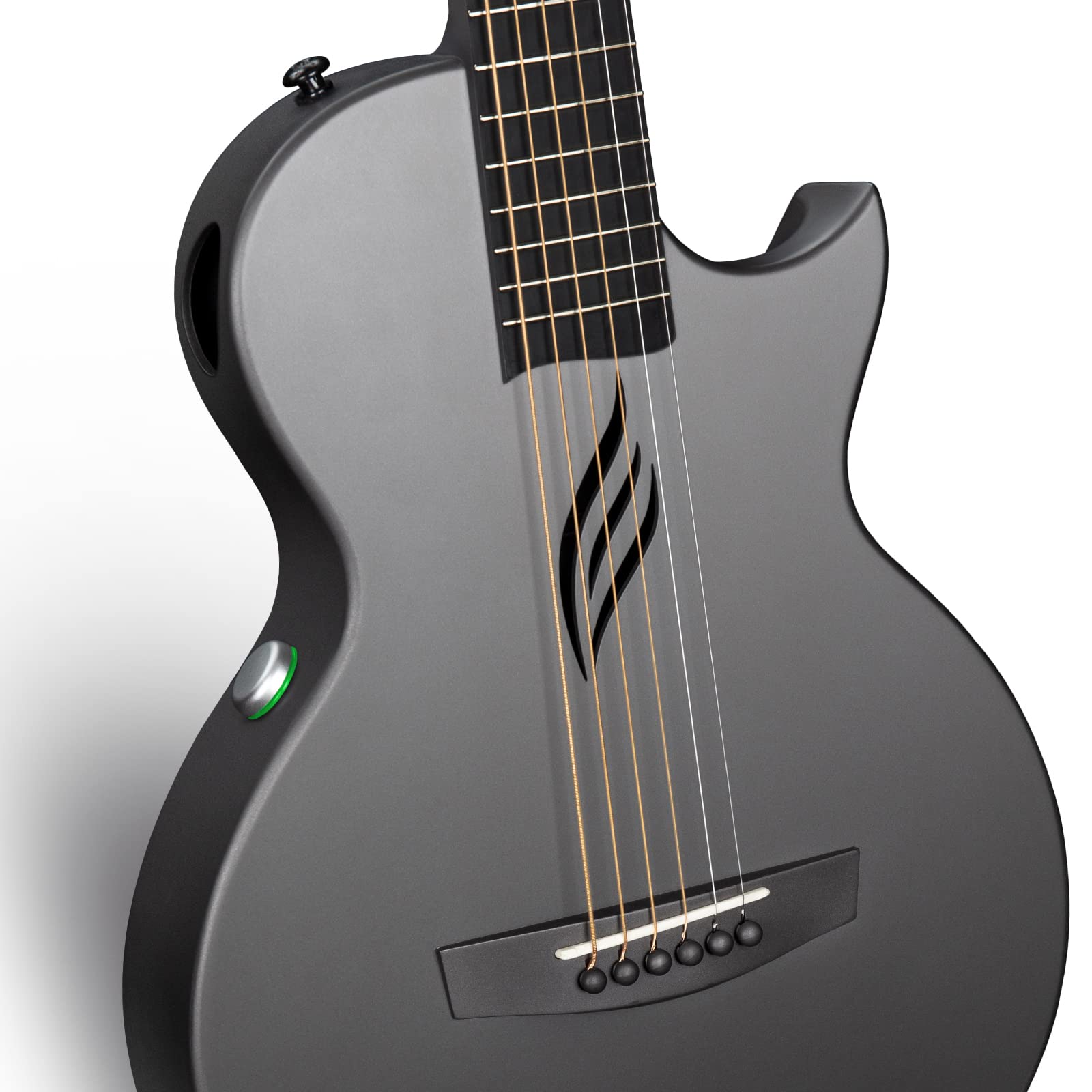 Enya Nova Go SP1 Acoustic Guitar with Carbon Integral Molded Mini Guitar with AcousticPlus Pickup, Includes Guitar Case and Guitar Straps (Black Black)