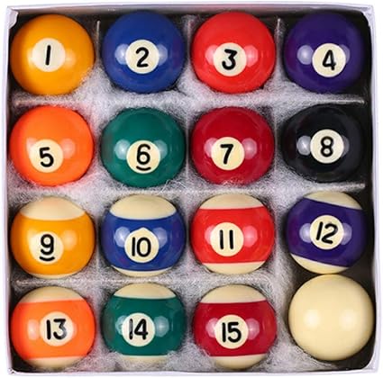 LLAni - Juego de 16 Mini Bolas de Billar de Resina de 25 mm para niños: Amazon.es: Hogar