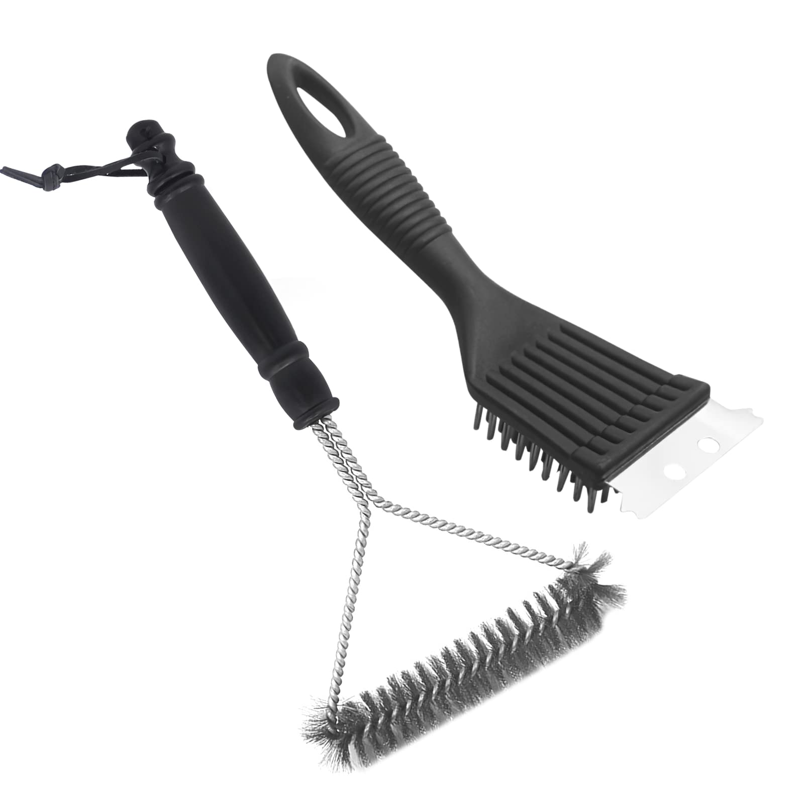 BBQ Cleaner Brush, 2 PCS Wire Brushes for Cleaning Grill Barbecue with Metal Scraper for Surface-cleaning