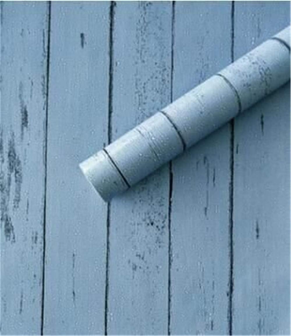 JINZAI Pvc waterproof wallpaper wall self-adhesive backed kitchen bathroom bedroom 0.45 * 10m, Navy 10 meters deep blue mediterranean, extra large