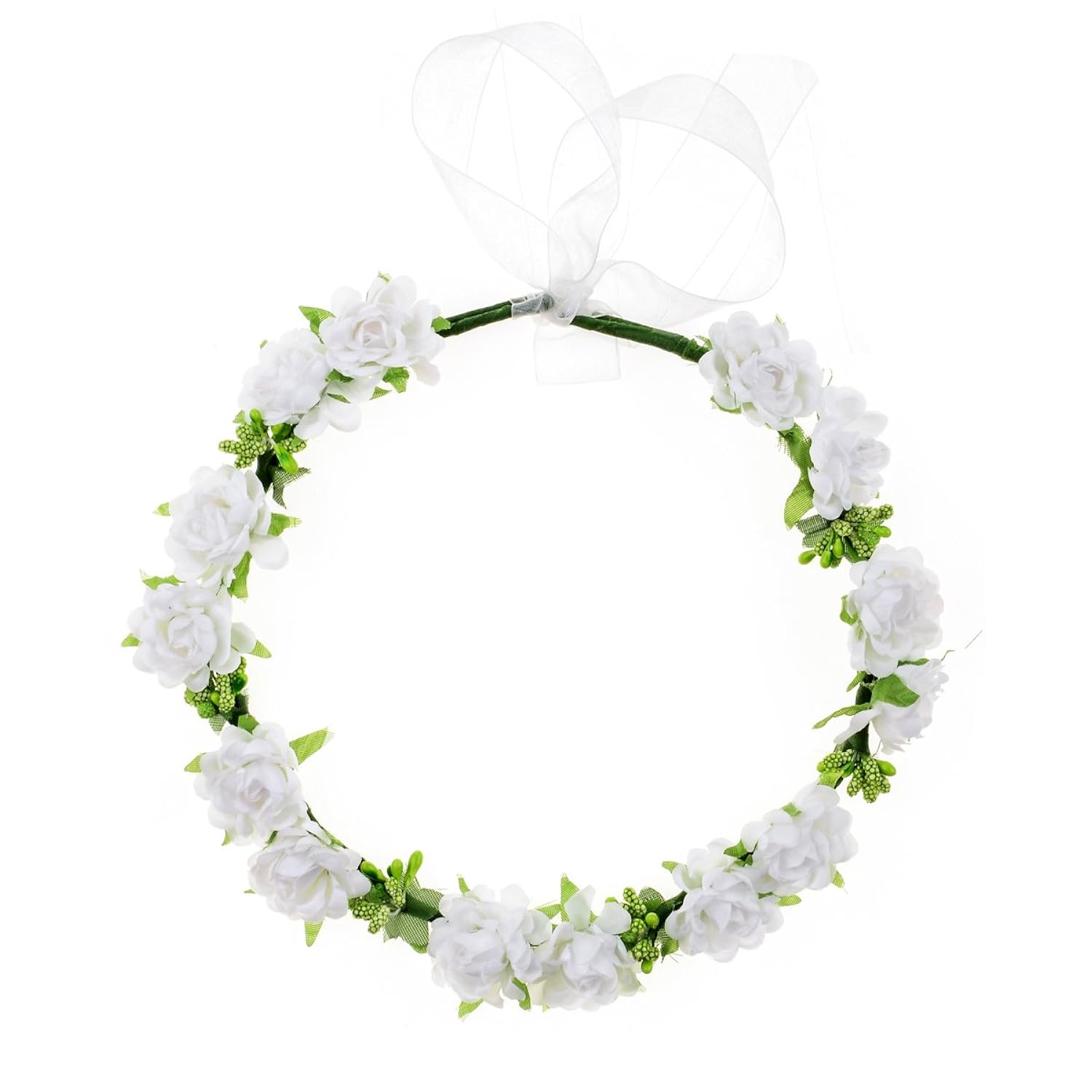 Floral Fall Adjustable Flower Crown Bridal Wedding Flower Halo