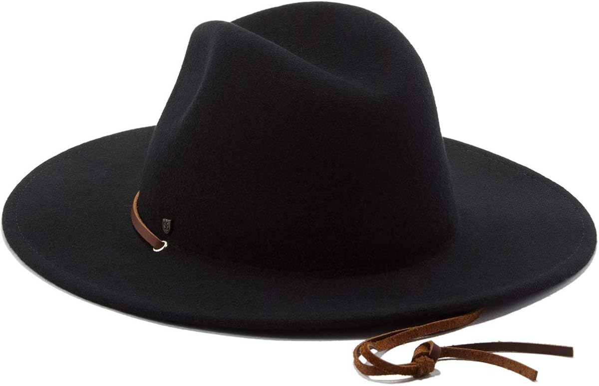 Brixton Men's Field Wide Brim Felt Fedora Hat: Clothing