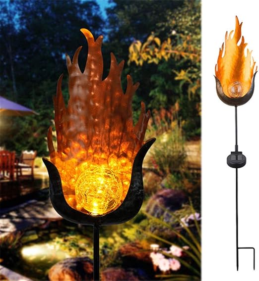 Lámpara Parpadeante Solar Ip65 Led Impermeable Decoración De Jardín Luz