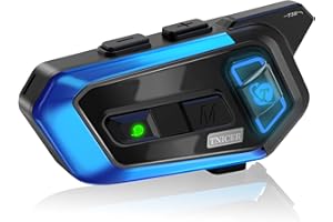 TNICER Motorcycle Bluetooth Headset with ENC Tech, T3X Helmet Bluetooth Headset, 1000m 8-Way Motorcycle Helmet Bluetooth, Stronger Call Noise Reduction,3 Sound Effects & Universal Paring(1 Pack)