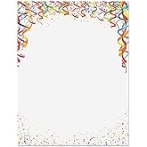 Current Celebration Confetti Letter Paper - Birthday Stationery Papers With Decorative Border Designs, Printable Holiday, Wedding, &amp; Party Invitation Letterhead Sheets, Set of 25, 8 1/2" x 11"