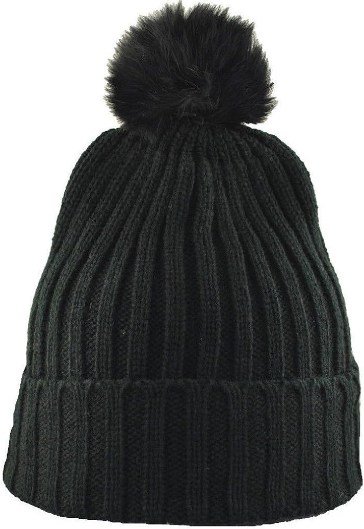 Plain black wooly hat Clearance