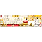 LTC LavaCaps PBT Double Shot108 Keycaps Set, Cat's Claw Sublimation OEM Profile for ANSI US Layout 61/87 TKL/104/108 Keys Mec