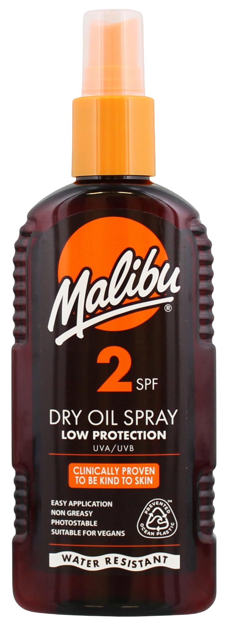 Malibu Low Protection Water Resistant Non-Greasy Dry Oil Sun Spray SPF 2, 200ml — image 1