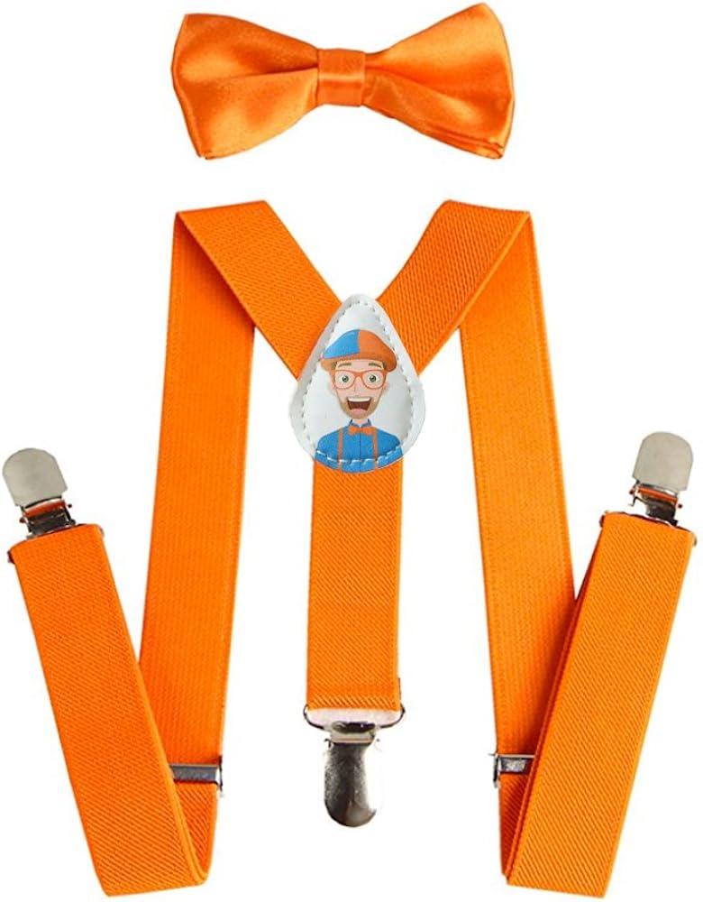 Blippi Official Blippi Kids Orange Suspenders And Bow Tie For Children Adjustable And Clip On Amazon Ca Clothing Accessories Blippi Official Blippi Kids Orange Suspenders And Bow Tie For Children Adjustable And Clip On Amazon Ca Clothing Accessories