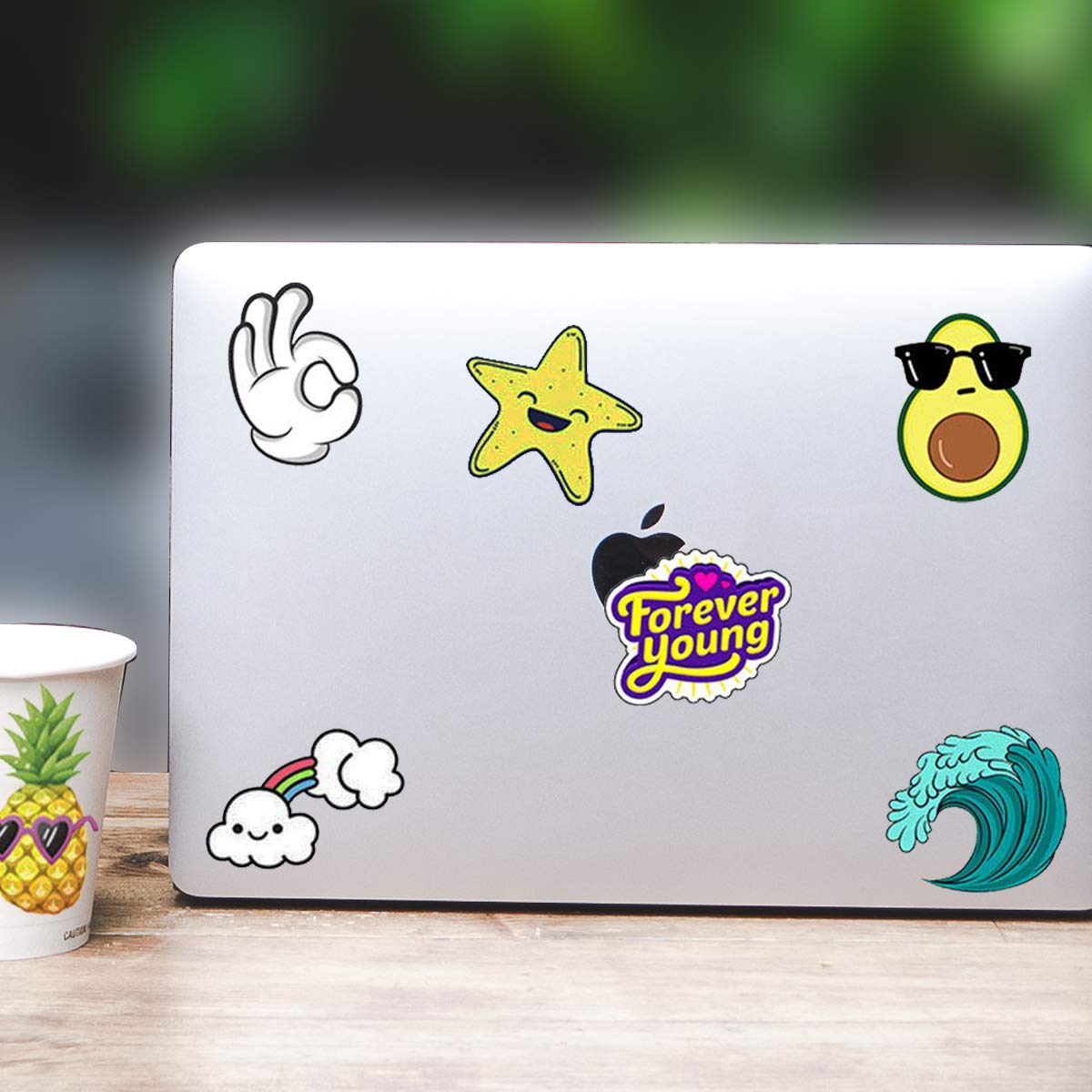 Cute Cartoon Water Bottle Stickers for Kids Teen Girl (50-Pack Vinyl Stickers) Trendy VSCO Laptop Notebook Guitar Luggage Vinyl Decal