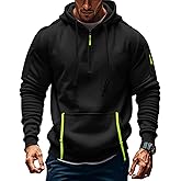 whox Tactical Hoodies For Men Quater Zip Up Pullover Sweatshirt Casual Workout Mens Hoodies with Pockets