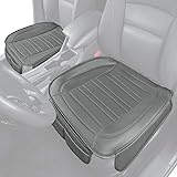 Motor Trend Gray Universal Car Seat Cushions, Front Seat 2-Pack – Padded Luxury Cover with Non-Slip Bottom & Storage Pockets,