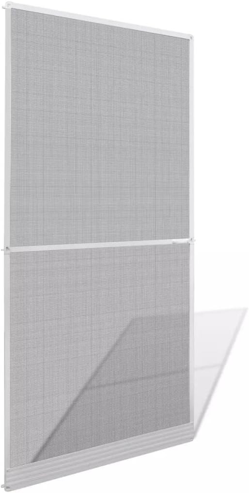 Nishore White Hinged Insect Screen for Doors White 39.4" x 84.6", Can be Adjusted to Fit Any Door Size