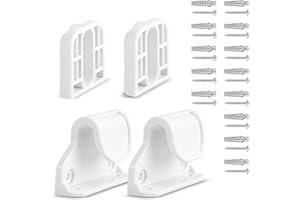 LIKZEST Retractable Baby Gate Replacement Part, Wall Mounting Accessories Brackets Latches Anchors Screws Extra Wide Baby Gate Replacement Parts Retractable Pet Gate Hardware (White)