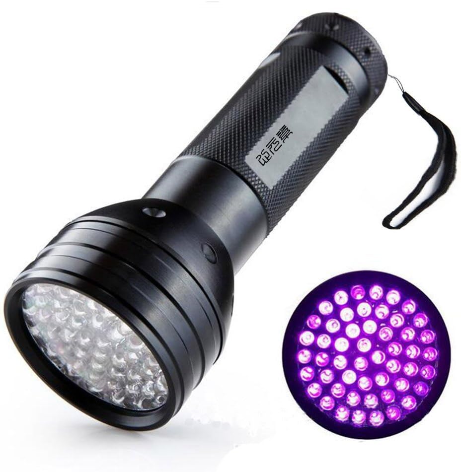 UV LED Black Light Flashlight,XinYS UV 51Led Ultraviolet Blacklight Brightest Flashlight, Use For Spot Scorpions, Pet Urine Detect, Counterfeit Money, Bed Bugs, Minerals, Leaks
