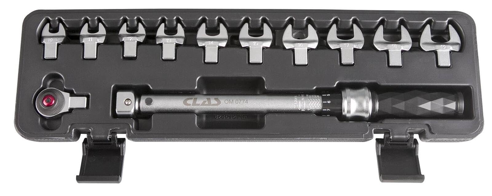 Torque Wrench 3/8 inch Drive with Interchangeable Heads, 30-110Nm, 331 mm