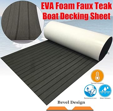 Churershining Eva Teak Decking Sheet For Boat Yacht Marine Floor Carpet Non Slip And Self Adhesive Bevel Edge 94 5 35 4