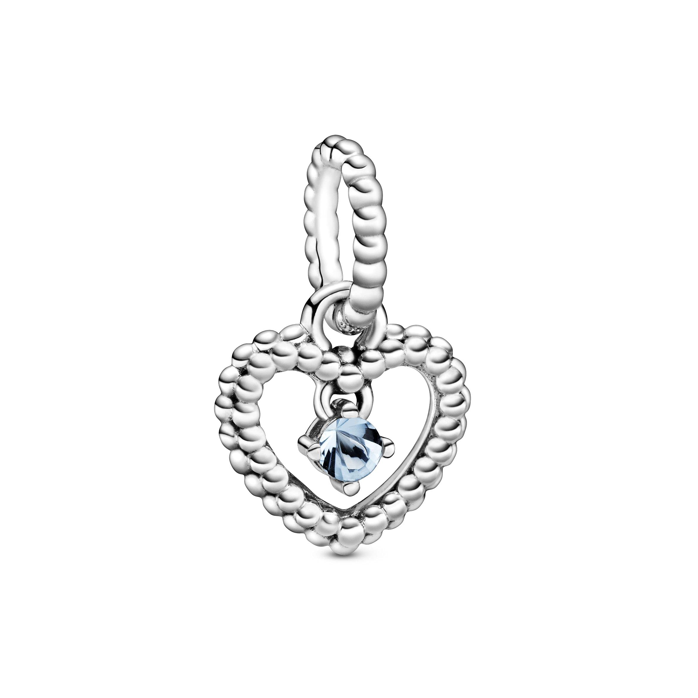 Pandora March Birthstone Heart Dangle Charm 798854C01