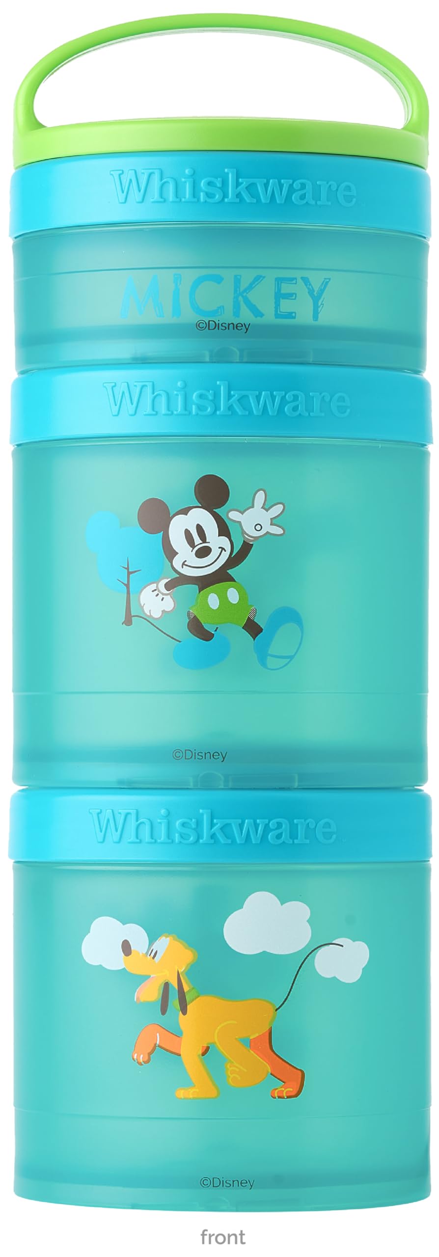 Photo 1 of Whiskware Disney Stackable Snack Containers for Kids and Toddlers, 3 Stackable Snack Cups for School and Travel, Mickey and Pluto