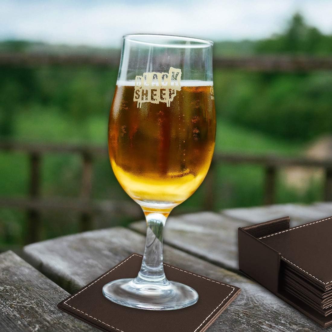 Leather Coasters for Drinks with Holder Set of 6,Coffee Mats Protect Furniture from Hot or Cold Water Marks & Damage - Image 3