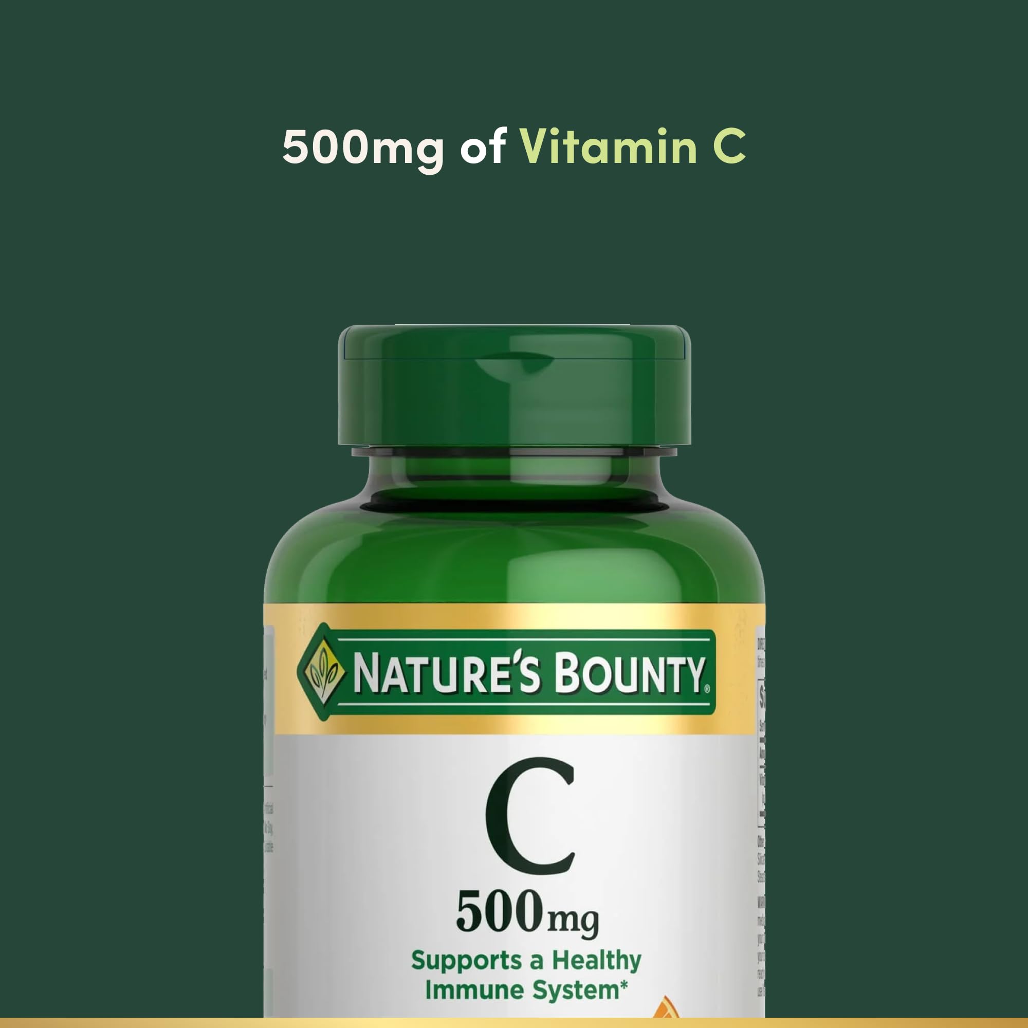 Nature's Bounty Vitamin C 500mg, Supports a Healthy Immune System, Daily Vitamin Supplement, 250 Vegetarian Tablets