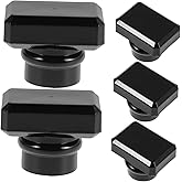 FOYTOKI 5pcs Round Perfume Bottle Screw Cap Black Plastic Screw Cap for Fragrance Vial Replacement Lids for Perfume Bottles