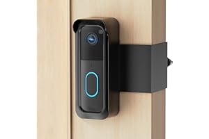 SATISURE Blink Doorbell Mount, 2nd Gen Anti-Theft Blink Doorbell Camera Mount No Drilling with Rain Cover, Fit for Blink Video Doorbell 1st & 2nd Gen, No Block Sensor & Night Vision