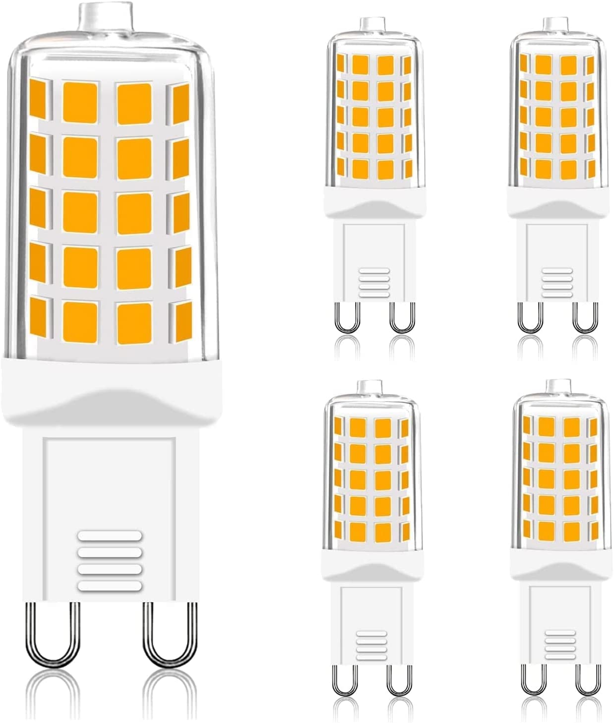 G9 LED Warmweiß Dimmbar, 2700K 230V 4W Ersatz 40W Halogenlampe, T4 Glühbirne Leuchtmittel 450Lm Für Drinnen Und Draußen Schmücken Beleuchtung Kein Flackern Glühlampe 5er