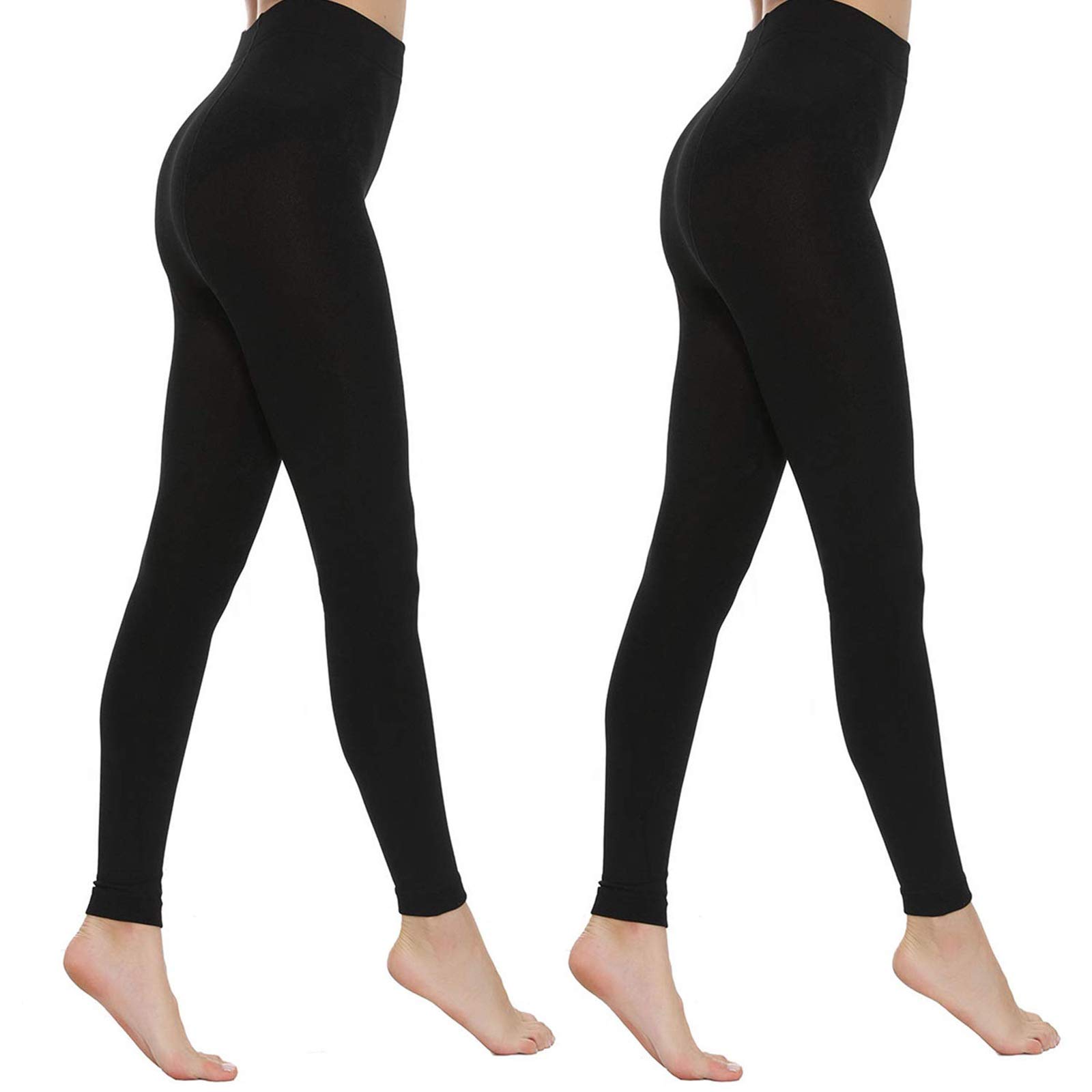 2 Pairs Women's 400 Denier Black 