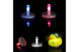 OUMYQ Light Up Duck Plug，Led Lamp Rubber Duck Mount, 16 Luminous Modes On-Off Control Flock Locker Rubber Duck Holder for Car Dash and Fixed Display (2 PCS)