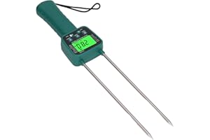 VINGVO Hay Tester, Meters, Voice Broadcast Auto Shutdown Digital Hay Tester Reader Meter for Crop Wheat Soybean Grain