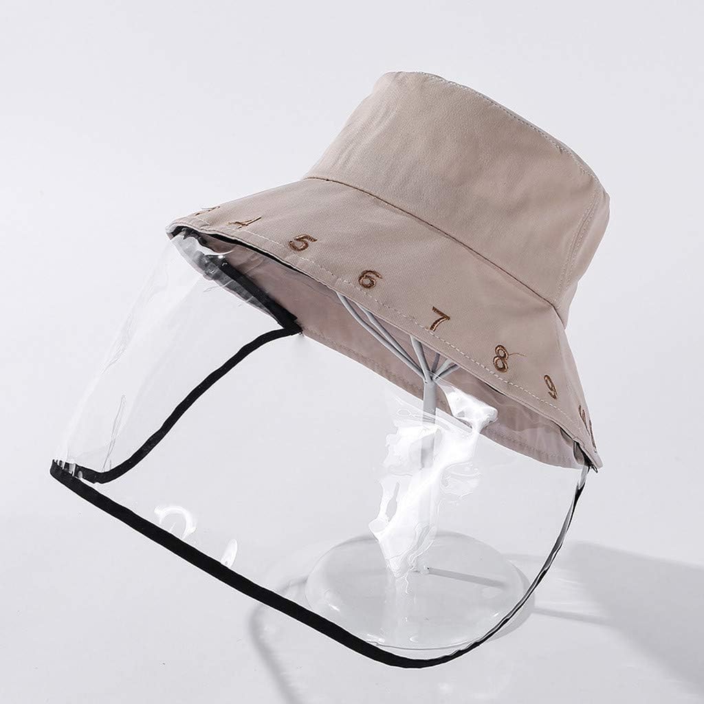 Karooch Protective Face Shield Cover Bucket Hat Anti Spitting Saliva Drool Fisherman Cap with Clear Facial Mask Windproof Dustproof Sand Proof Safety Mask Hat Anti-UV Splash Sun Hat for Women Men