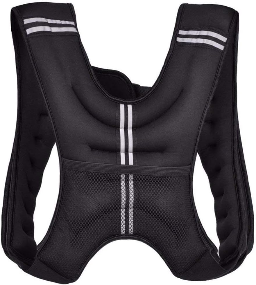 FITNESS MANIAC Weight Vests 10 lb15 lbs 20-Pound Weighted Vest Gym Weight Training Running Adjustable Strap Jacket Weight Fitness Gym Weight Loss Body Workout Vest with Water Bottle Holder