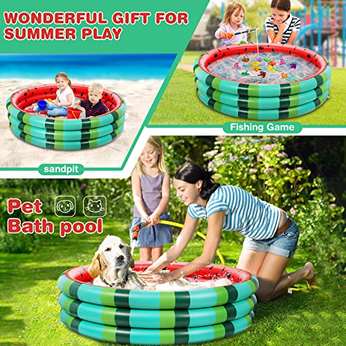 Inflatable Kiddie Pool for Toddlers (49’’x12’’) Small Blow up Pool