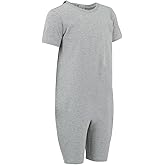 Kaycey Short Sleeve Short Leg Jumpsuit, Zip Back, Adaptive Clothing for People with Special Needs, Cotton