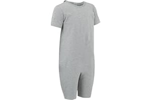SPECIALKIDS.COMPANY Kaycey Special Needs Adaptive Clothing For Children, Short Sleeve Short Leg Zip Back Jumpsuit