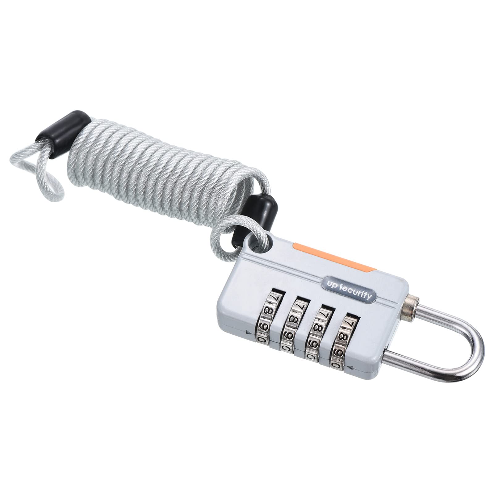 PATIKIL Luggage Cable Lock, 4 Digit Combination Padlock with 3.3Ft Spring Cable, Security Wire Lock for Gym Locker Backpack Suitcase, Gray