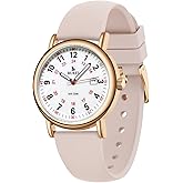 BUREI Women Men Wrist Watches for Nurse Medical Professionals Students Women Men, Waterproof 12/24 Hour Military Time Luminouse Easy Read Dial,Colorful Silicone Band.