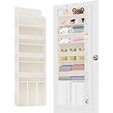 TAHAVICE 5-Tier Over The Door Organizer with 10 Mesh Pockets | Large Capacity Hanging Closet Storage for Baby Diapers, Toys, Nursery& Newborn Essentials (Beige)