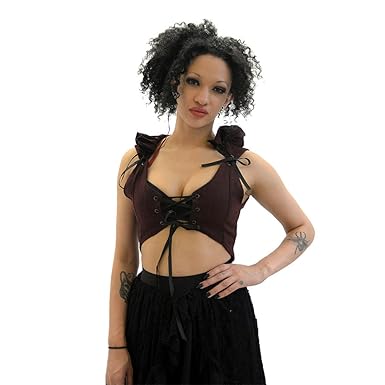 Amazon Com Golden Steampunk Womens Herringbone Top Red Black