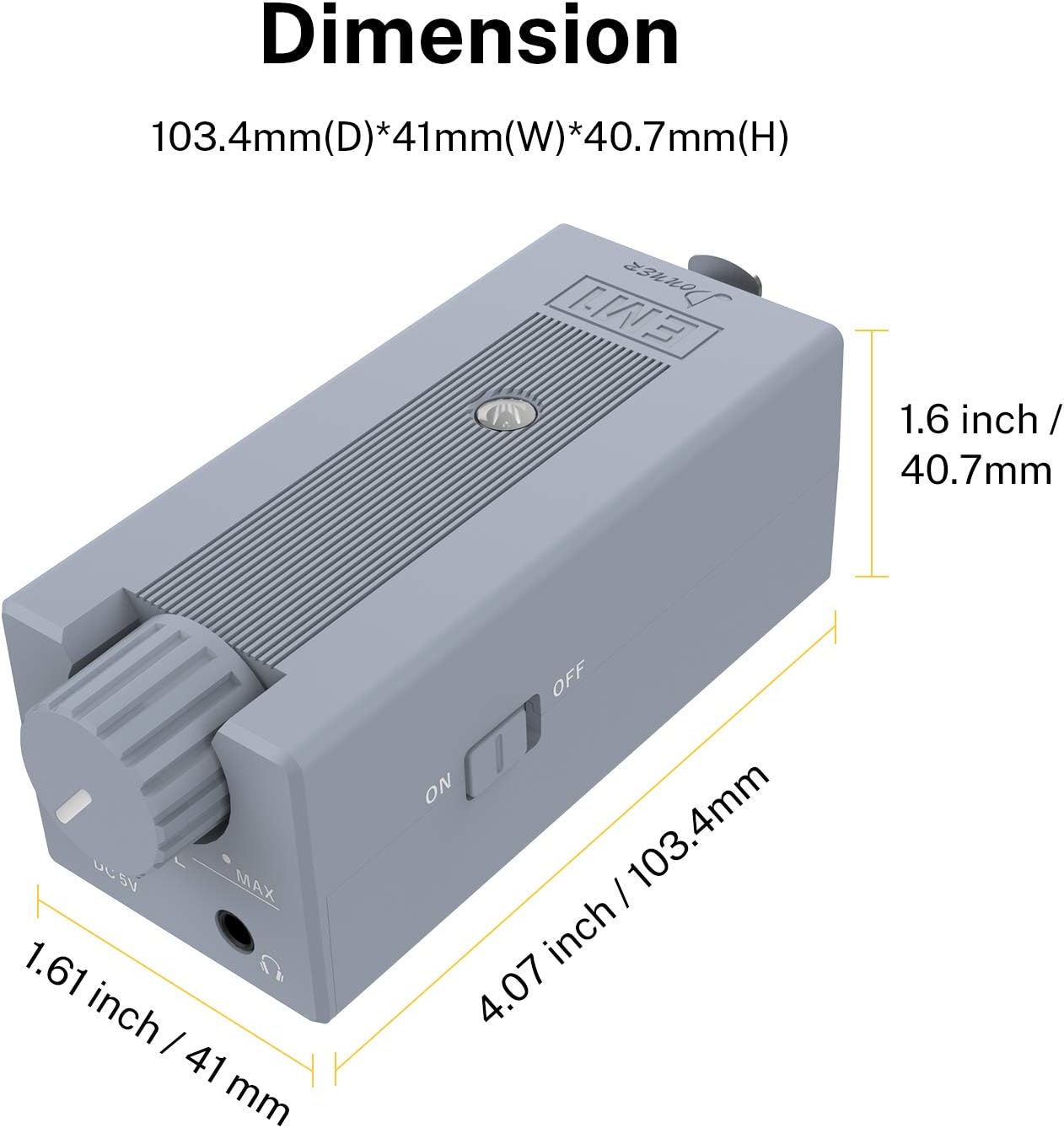 Donner EM1 Rechargeable Portable Personal in-Ear Monitor Amplifier Analog Headphone Amplifier Stereo Headphone Earphone Amp Volume Control Audio Booster with XLR and TRS Input 3.5mm Output Jack - Image 3