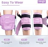 NEWGO Reusable Knee Ice Pack Wrap Full Coverage Gel Pad Purple view 8