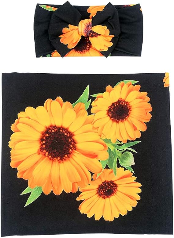 sunflower swaddle blanket