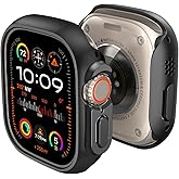 Spigen for Apple Watch Ultra 3/2/1 Case, Thin Fit 49mm Lightweight Shockproof Bumper Scratch-Resistant Hard PC Cover Accessories - Black