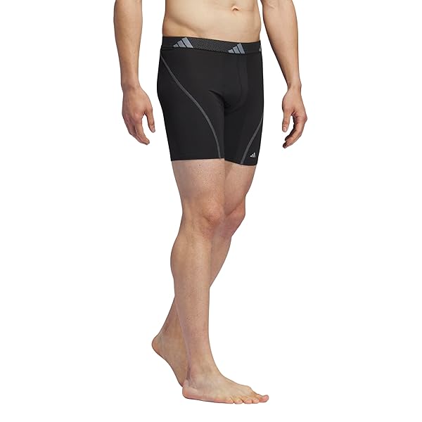 ADIDAS MEN’S PERFORMANCE MESH BOXER BRIEFS (3-PACK) MOISTURE-WICKING WORKOUT UNDERWEAR