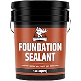Liquid Rubber Concrete Foundation and Basement Sealant - Indoor & Outdoor Waterproof Coating, Easy to Apply, Black, 5 Gallon