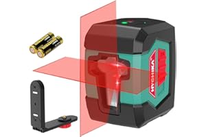 HYCHIKA BETTER TOOLS FOR BETTER LIFE Laser Level, HYCHIKA 50 Feet Cross Line Laser with Dual Modules, Self Leveling Laser Level, Switchable Self-Leveling Vertical and Horizontal Line Construction Picture Hanging, Battery Included