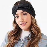 DRESHOW 4 Pack Turban Headbands Women Wide Vintage Knot Hair Bands Accessories view 2