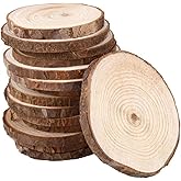10 Pcs Natural Wood Slices Unfinished Wood Slices 2.8-3.12 Inches Wood Circles for Crafts Wooden Circle Christmas Ornaments B