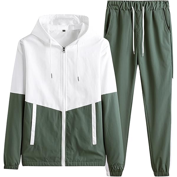 Amazon.com: Floette Men Retro Windbreaker Track Suit Track